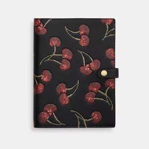Coach Cherry Sequin Notebook with Red Cherry Design 🍒